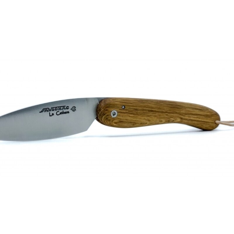 Knives - Couteau le Cathare - Savignac Le Cathare knife with oak handle - Savignac
