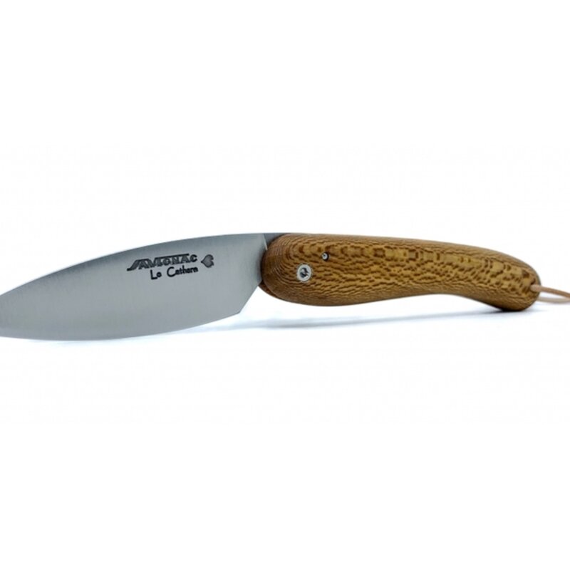Knives - Couteau le Cathare - Savignac Le Cathare knife with plane wood handle - Savignac