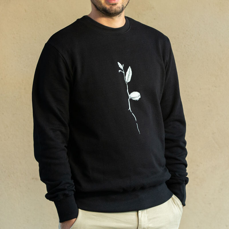 Adult sweatshirts - Clothing Black mixed sweatshirt A fundamental right black, size L