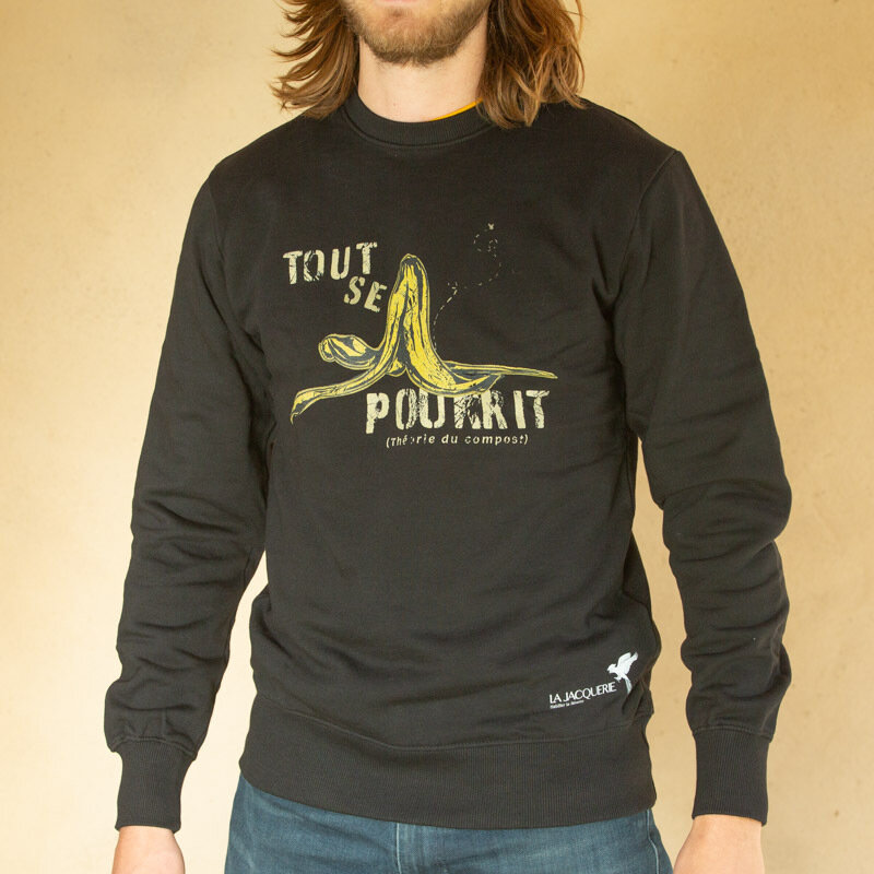Adult sweatshirts - Clothing Mixed sweatshirt "Tout se pourrit" black black, size S