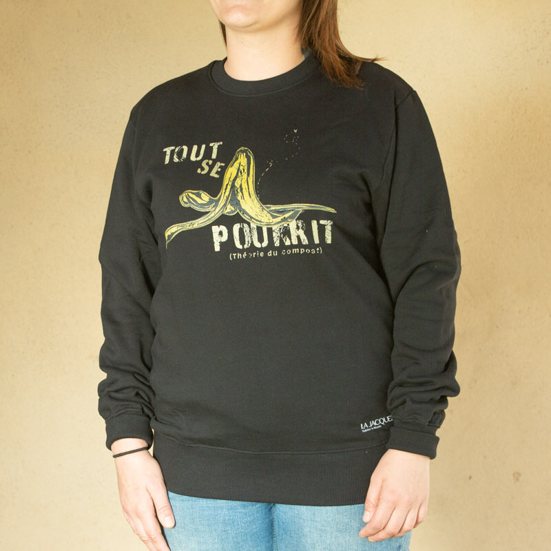 Adult sweatshirts - Clothing Mixed sweatshirt "Tout se pourrit" black black, size XL