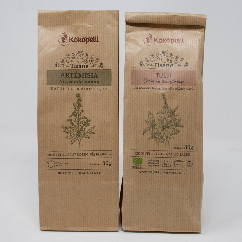 Herbal teas - Basil Sacré/Tulsi AB &amp; Artemisia annua AB - Leaves and buds for herbal teas