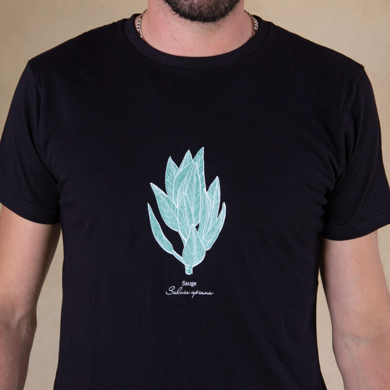 Adult T-Shirts - Monochrome Sage black mixed T-shirt black, size S