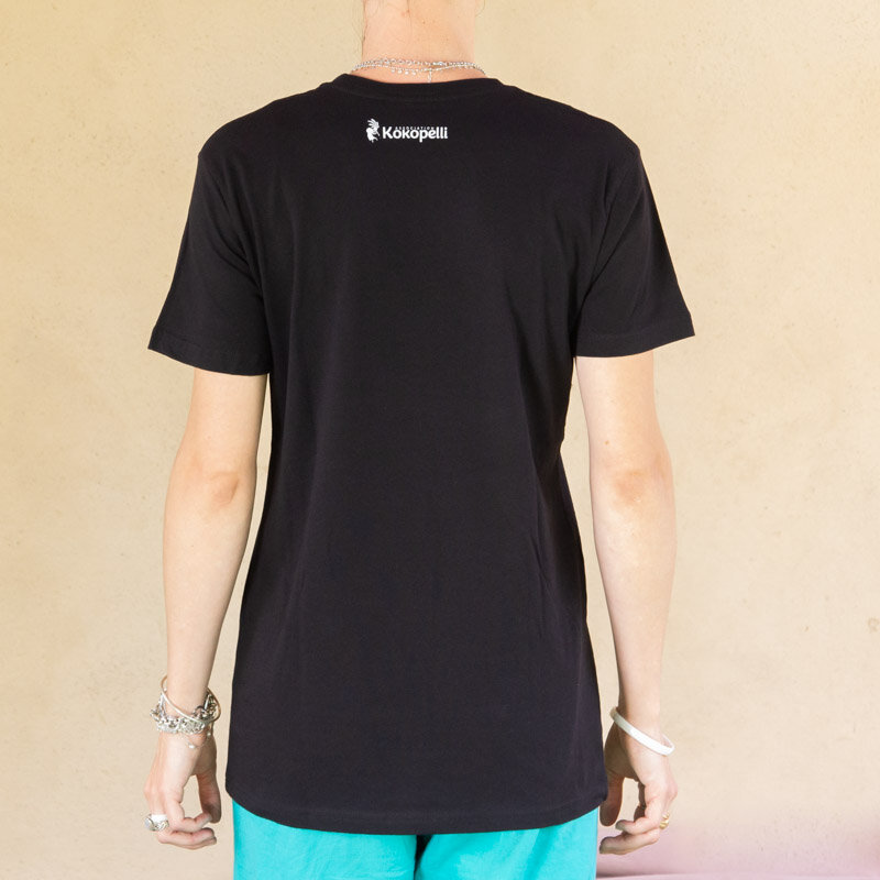 Adult T-Shirts - Monochrome Dahlia black mixed T-shirt black, size XL