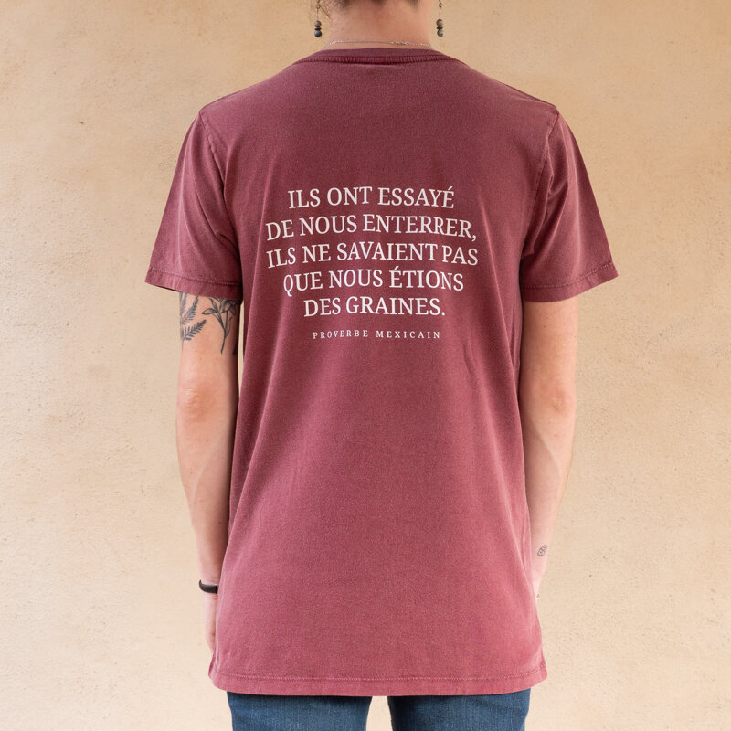 Adult T-Shirts - Mixed stone wash burgundy Kokopelli T-shirt stone wash burgundy, size XL