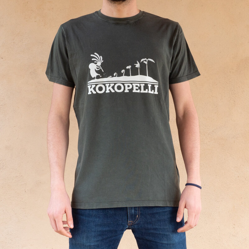 Adult T-Shirts - Mixed Kokopelli t-shirt stone wash green stone wash green, size L