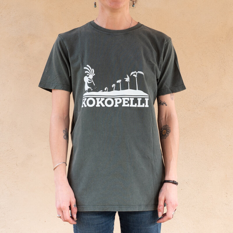 Adult T-Shirts - Mixed Kokopelli t-shirt stone wash green stone wash green, size L