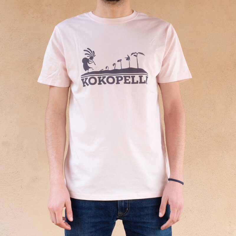 Adult T-Shirts - Kokopelli mixed T-shirt light pink light pink, size M