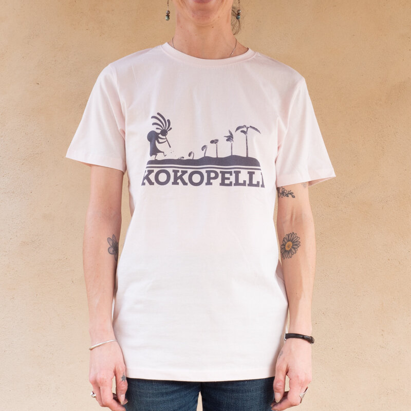 Adult T-Shirts - Kokopelli mixed T-shirt light pink light pink, size M