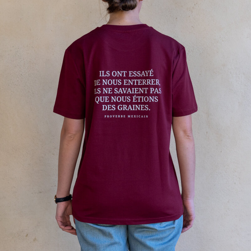 Adult T-Shirts - Evolution Burgundy mixed T-shirt Evolution Burgundy L mixed T-shirt