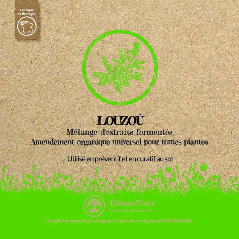 Clean up & improve soil - Mixture of Louzoù slurries for AB soil preparation 1,5