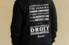 Adult sweatshirts - Clothing Black mixed sweatshirt A fundamental right black, size XS