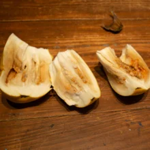 ouverture des aubergines matures
