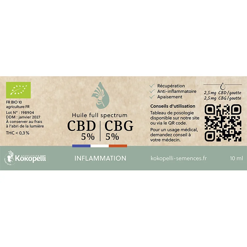 Oils - CBD Oil 5% X CBG 5% bio 10 ml