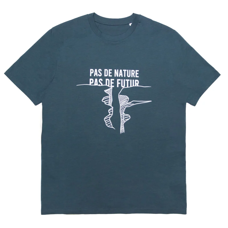 Adult T-Shirts - Mixed Militant T-shirt "No nature" petrol blue Militant mixed T-shirt "Pas de nature" petrol blue size L