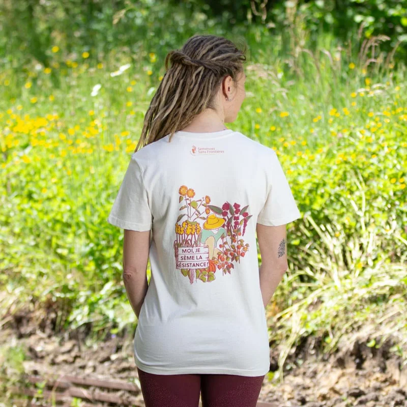 Adult T-Shirts - Mixed T-Shirts SSF "Je sème la résitance" (I sow resistance) F "I sow resistance", size S