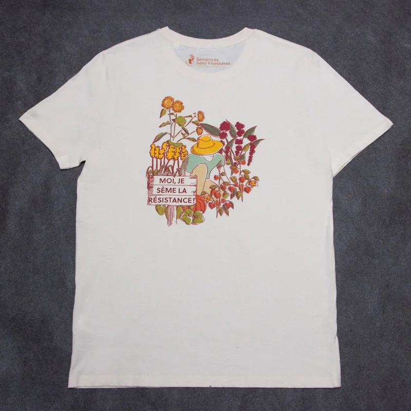 Adult T-Shirts - Mixed T-Shirts SSF "Je sème la résitance" (I sow resistance) F "I sow resistance", size S