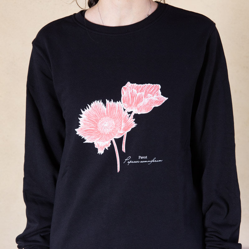 Adult sweatshirts - Black mixed sweatshirt Monochrome Pavot black, size XL