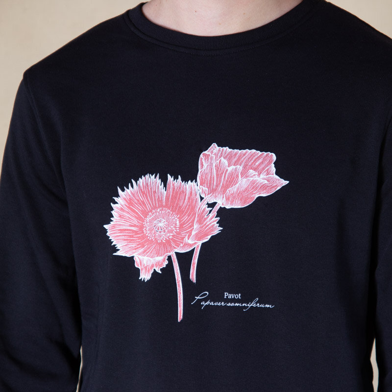 Adult sweatshirts - Black mixed sweatshirt Monochrome Pavot black, size XS