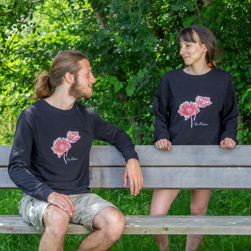 Adult sweatshirts - Black mixed sweatshirt Monochrome Pavot black, size XXL